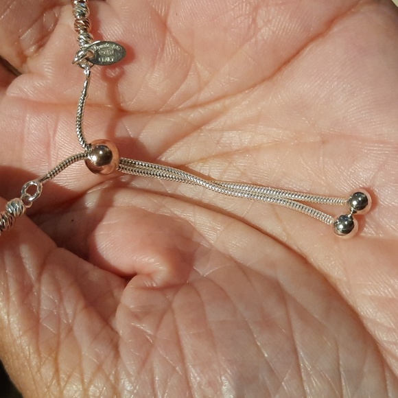 NWT Solid 2 TONE Rose & Yellow GOLD BRACELET ITALY  🇮🇹 DIAMOND CUT BEADS Bolo - Picture 6 of 9